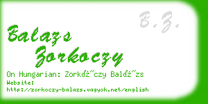 balazs zorkoczy business card